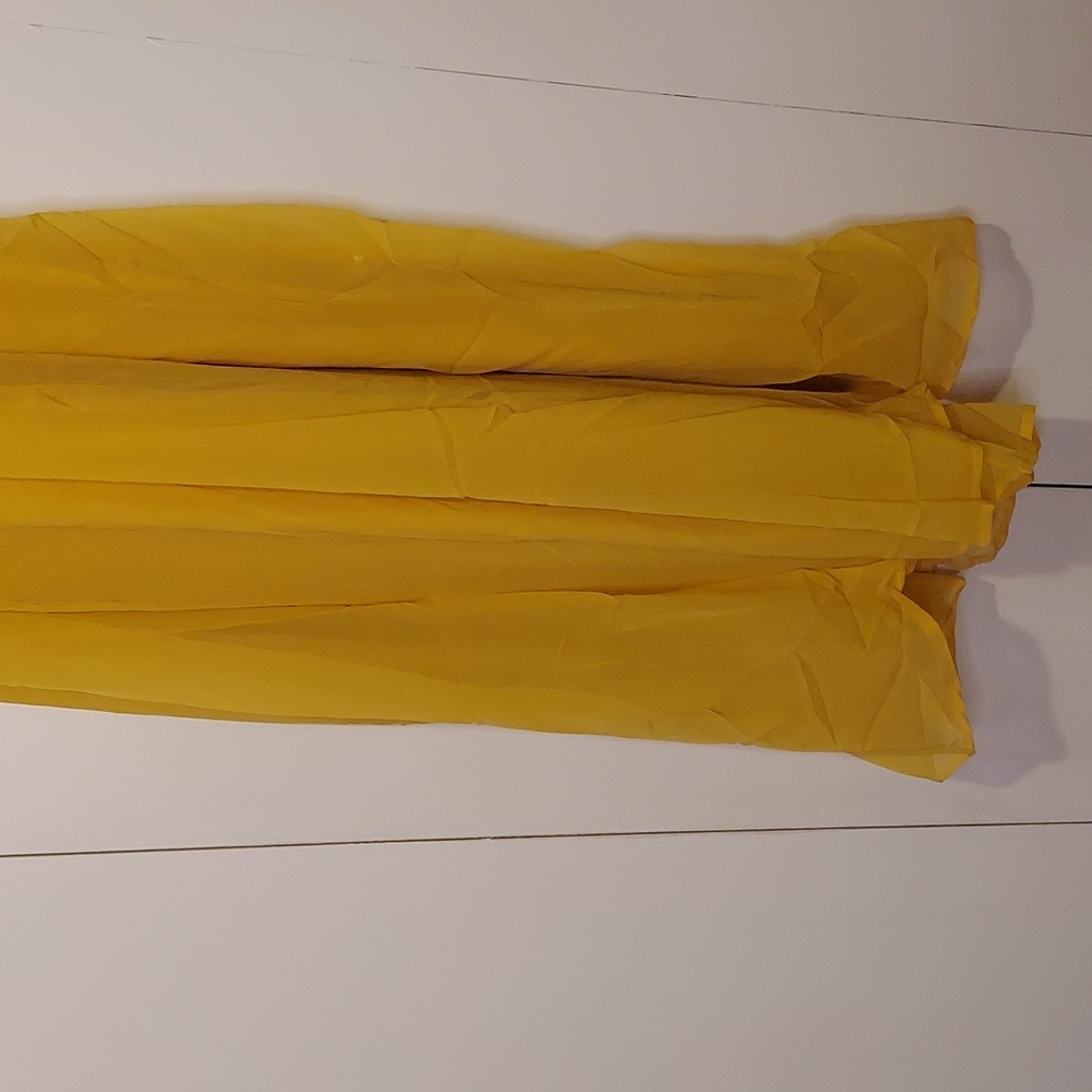 Ashley Stewart Halter Overlay Wide Leg Jumpsuit Size 14 NWT Nugget Gold - Picture 6 of 15